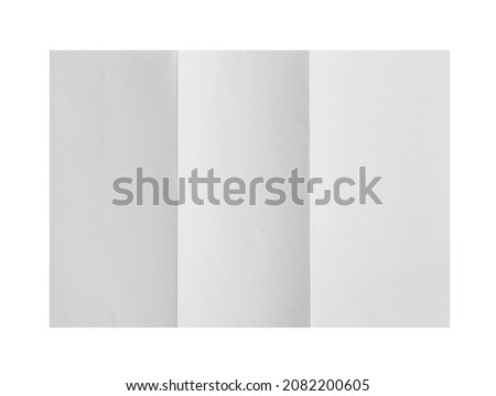 paper on white background with clipping path.
