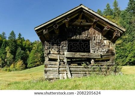 Alpine hut on the Bödele for hay and implements