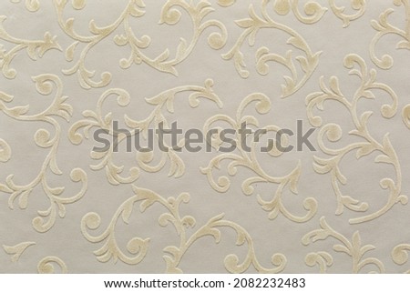 Texture of lace fabric with floral ornament