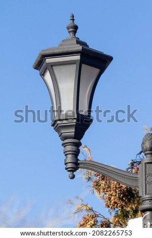 Decorative lamp in the park, nature.