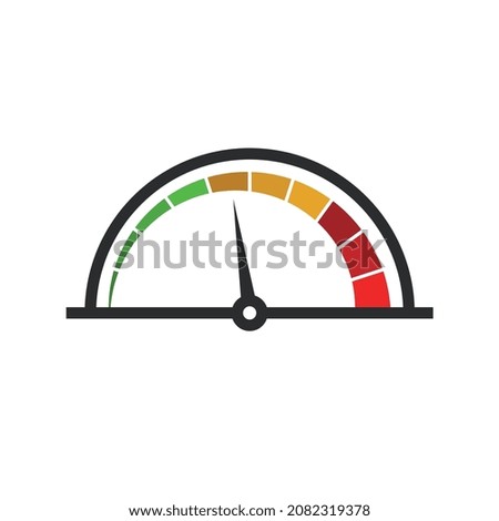 Speedometer icon for measuring kilometres per hour
