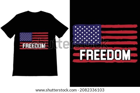 USA Freedom T-Shirt Vector Design, American Patriotic Tee,