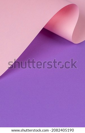 Abstract wave of pastel pink and purple paper. Creative geometric curved paper with light and shadows. Abstract geometry background with copy space Royalty-Free Stock Photo #2082405190