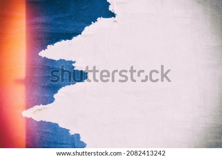 Colorful ripped torn grunge posters background creased crumpled paper backdrop placard surface, High quality photo