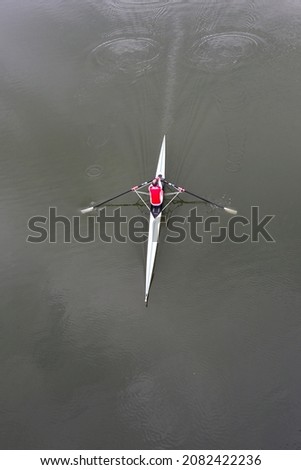 Rowing with 1 person stroking on a river