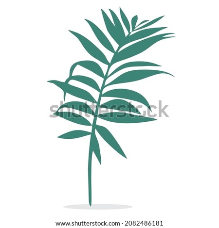 green leaf vector on white background. leaf pattern.