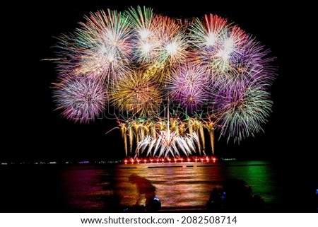 The beauty of fireworks in Pattaya