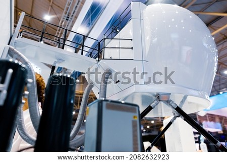 Full flight simulator of series helicopter. Royalty-Free Stock Photo #2082632923