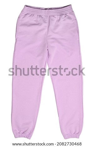 Pink sport pants isolated on white background
