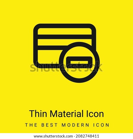 Block Credit Card minimal bright yellow material icon