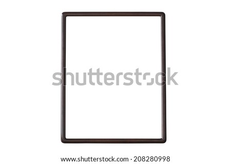 Wooden frame isolated on white background