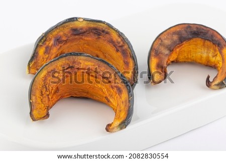 Roasted autumn squash Slices in a dish
