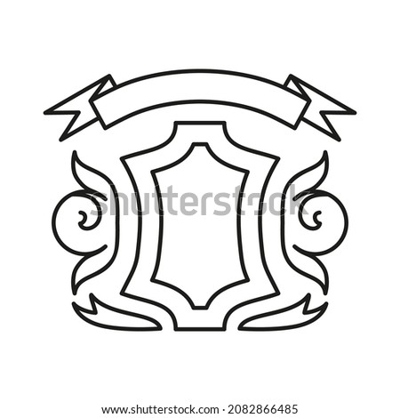 Heraldic coat, Vector shield icons