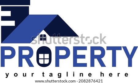 property logo icon vector illustration blue