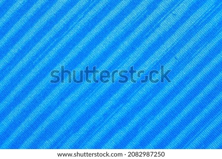 Blue cotton cloth pattern close up