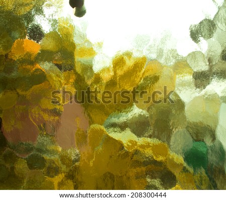  Frosted glass texture of an abstract colorful scene.