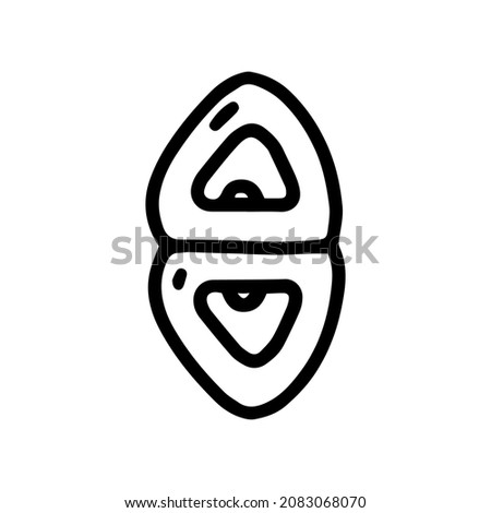 climbing swivel rings line vector doodle simple icon