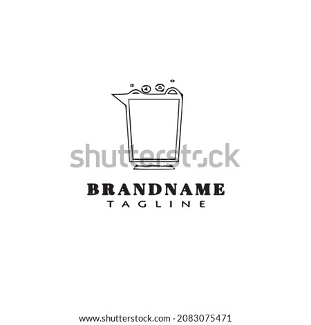 boiling water logo cartoon icon design template black modern isolated vector cute