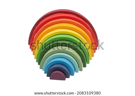 Rainbow made of wood. for children and for playgrounds, kindergartens. 