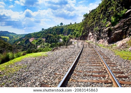 old railway with sky cloudy and nature vegetation around in the mogote state of mexico el oro 