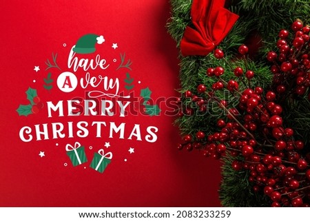 Red Background Christmas image HD