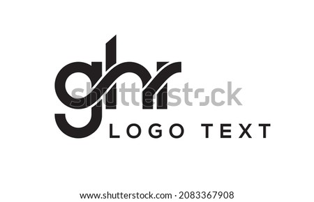 Letter GHR creative logo design vector	