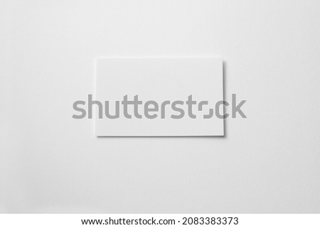 blank white business card mock up. Template for branding identity  isolated on paper background