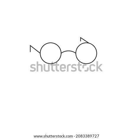 Vector glass or spectacle lence clip art or logo