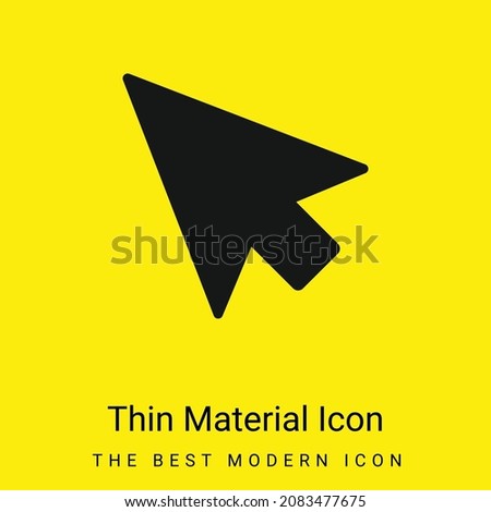 Arrow Pointer minimal bright yellow material icon