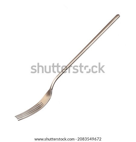 Metal fork isolated on a white background