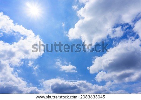 Landscape photo of blue sky and white clouds