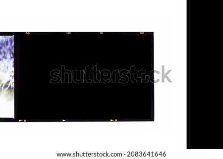 Medium format color film frame.With white space.120 film.
