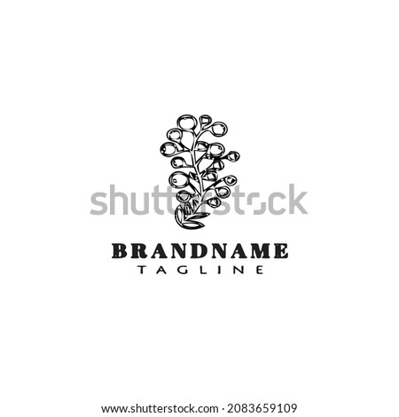 plants with leaves logo icon design template modern vector