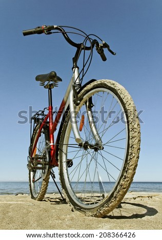 Travel by bike along the sea.