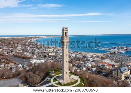 Aerial view of Provincetown in Cape Cod Royalty-Free Stock Photo #2083700698