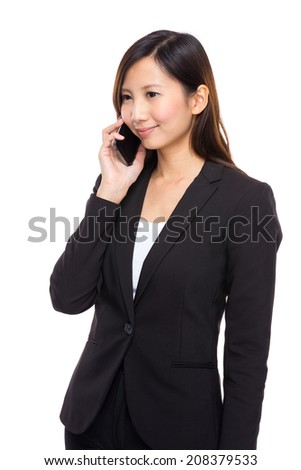 Businesswoman talk on mobile phone