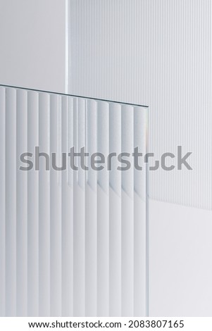 Aesthetic background with patterned glass texture