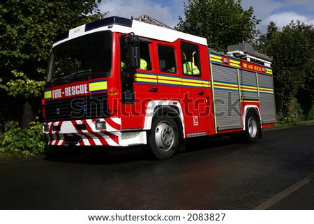 Clean UK Fire Engine Royalty-Free Stock Photo #2083827