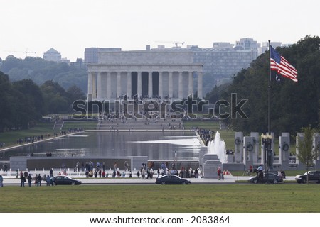 Lincoln Memorial behind a pond, Washington DC