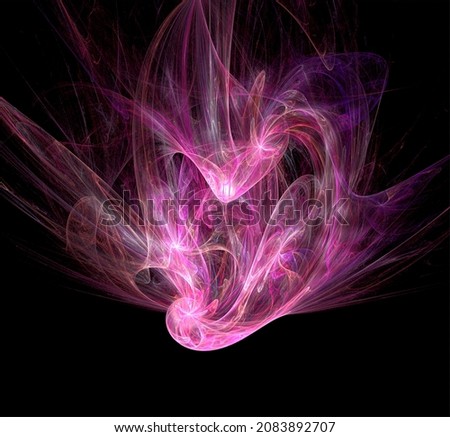 Abstract spiral isolated on black background illustration from ribbon composition