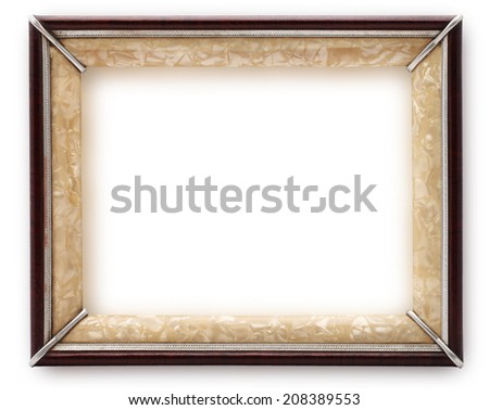 old frame on a white background