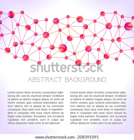 Molecule background. Abstract vector illustration. Graphic design useful for your design.