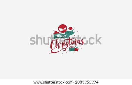 Christmas logo festival vector design