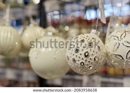 Christmas balls in the store