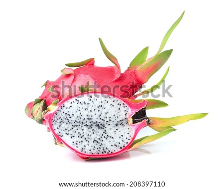 Dragon Fruit isolated against white background