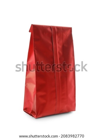 Blank paper bag on white background