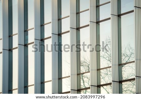 Windows in the morning. Reflection and patterns. Abstract background.