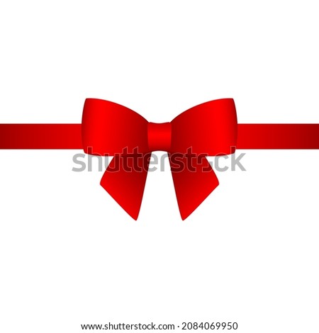 Red gift bow set for the holiday. 