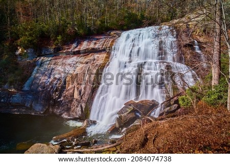 Rainbow Falls in Gorges State Park near Sapphire in North Carolina, USA Royalty-Free Stock Photo #2084074738