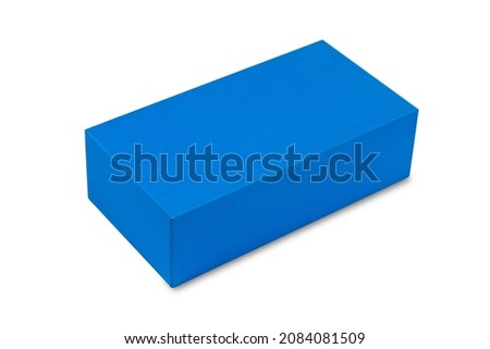 blue box, gift box isolated from background